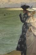 Time bath in front of the sea (Ernest Duez) - Muzeo.com