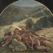 Triptyque:l'âge d'or:la nuit (partie centrale) (Léon Frédéric) - Muzeo.com
