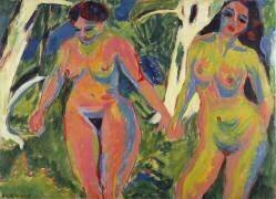 Two Nude Women in a Wood (Ernst Ludwig Kirchner) - Muzeo.com