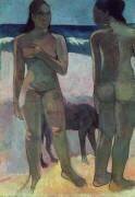 Two Tahitian Women on the Beach (Paul Gauguin) - Muzeo.com