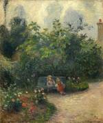 Un coin de jardin à L'Hermitage (le jardin des Mathurins) (Camille Pissarro) - Muzeo.com