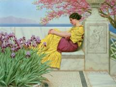 Under the Blossom that Hangs on the Bough (John William Godward) - Muzeo.com