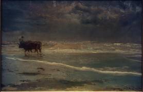 Une journée nuageuse sur la plage de Valence (Joaquin Sorolla y Bastida) - Muzeo.com