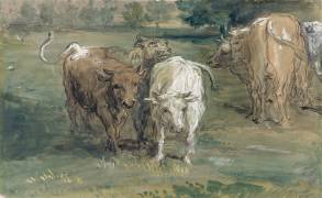 Vaches dans un paysage (Théodore Chasseriau) - Muzeo.com