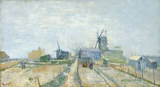 Vegetable Gardens and the Moulin de Blute-Fin on Montmartre (Vincent van Gogh) - Muzeo.com