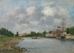 View of the Port of Saint-Valéry-sur-Somme (Eugène Boudin) - Muzeo.com