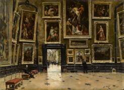 Vue du Salon Carré au Louvre, vers 1880 (Alexandre Brun) - Muzeo.com