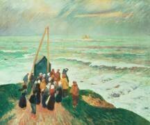 Waiting for the Return of the Fishermen in Brittany (Henry Moret) - Muzeo.com