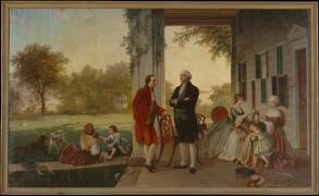 Washington and Lafayette at Mount Vernon, 1784 (Thomas Rossiter) - Muzeo.com