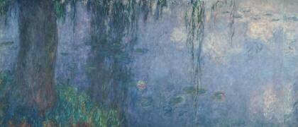 Waterlilies: Morning with Weeping Willows (Claude Monet) - Muzeo.com