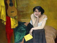 Woman and Guitar (Félix Vallotton) - Muzeo.com