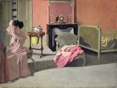 Woman doing her hair (Félix Vallotton) - Muzeo.com