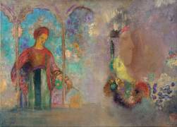 Woman in a gothic arcade (Odilon Redon) - Muzeo.com