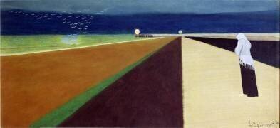 Woman on the Pier (Léon Spilliaert) - Muzeo.com