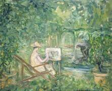 Woman Painting in a Landscape (Pierre Laprade) - Muzeo.com