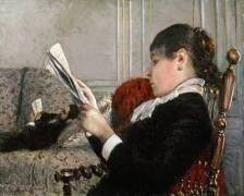 Woman Reading : Interior (Gustave Caillebotte) - Muzeo.com
