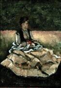 Woman seated on the Lawn (Gustave Caillebotte) - Muzeo.com