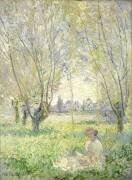 Woman seated under the Willows (Claude Monet) - Muzeo.com
