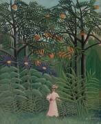 Woman walking in an Exotique Forest (Henri Rousseau) - Muzeo.com