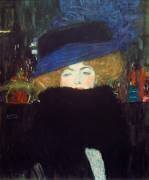 Woman with a hat and a feather boa (Gustav Klimt) - Muzeo.com