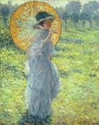 Woman with a Parasol (Frederick Carl Frieseke) - Muzeo.com