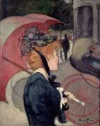 Woman with an umbrella (Louis Anquetin) - Muzeo.com