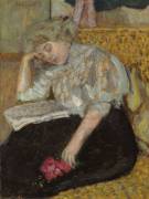 Woman with Rose (Pierre Bonnard) - Muzeo.com