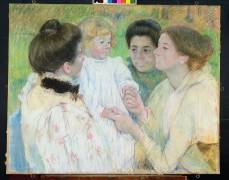 Women admiring a Child (Mary Cassatt) - Muzeo.com