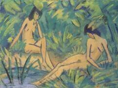 Women Sitting by the Water (Otto Mueller) - Muzeo.com