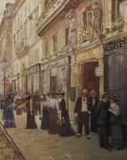 Workers leaving the Maison Paquin, in Rue de La Paix (Jean Béraud) - Muzeo.com