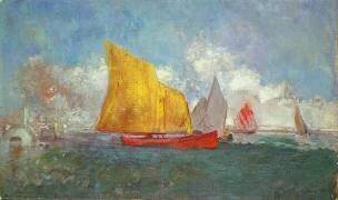 Yachts in a Bay (Odilon Redon) - Muzeo.com