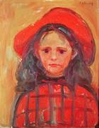Young Girl in a Red Hat (Edvard Munch) - Muzeo.com