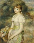 Young Girl with a Basket of Flowers (Auguste Renoir) - Muzeo.com