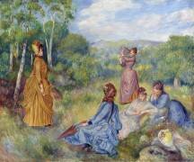 Young Ladies Playing Badminton (Auguste Renoir) - Muzeo.com
