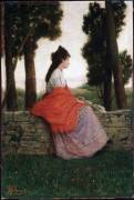 Young lady waiting for something (Federico Zandomeneghi) - Muzeo.com