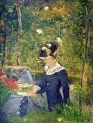 Young Woman at the Entrance of the Bellevue Garden (Edouard Manet) - Muzeo.com