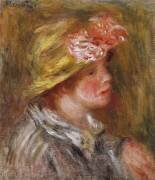 Young Woman in a Flowery Hat (Auguste Renoir) - Muzeo.com