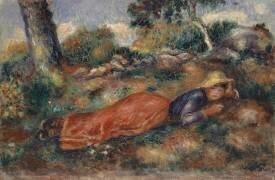 Young Woman Lying in the Grass (Auguste Renoir) - Muzeo.com