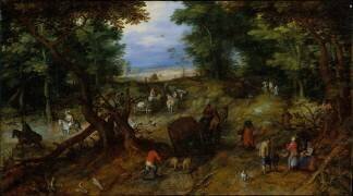 A Woodland Road with Travelers (Jan Brueghel the Elder) - Muzeo.com