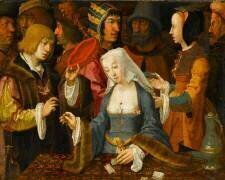 La Tireuse de cartes (Lucas van Leyden) - Muzeo.com