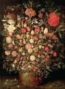 Large bouquet of flowers in a wooden tub (Jan Brueghel the Elder) - Muzeo.com