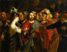 Le Christ et la femme adultère (Lorenzo Lotto) - Muzeo.com