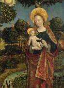 Madonna and Child in a Landscape (German School) - Muzeo.com