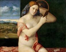 Naked Young Woman in Front of a Mirror (Giovanni Bellini) - Muzeo.com