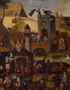 Proverbes flamands (détail) (Pieter Brueghel the Elder) - Muzeo.com