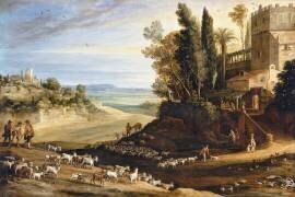 Paysage avec les pèlerins d'Emmaüs (Paul Bril) - Muzeo.com