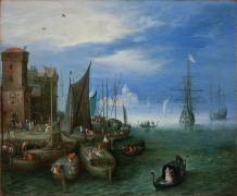Port Scene in Venice (Jan Brueghel the Elder) - Muzeo.com
