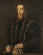 Portrait of a Man with a Skull (Pieter Coecke van Aelst) - Muzeo.com