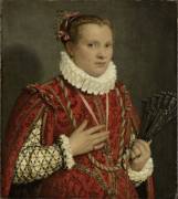 Portrait of a Young Woman (Giovanni Battista Moroni) - Muzeo.com