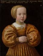 Portrait of Elisabeth of Austria Aged Four (Jakob Seisenegger) - Muzeo.com